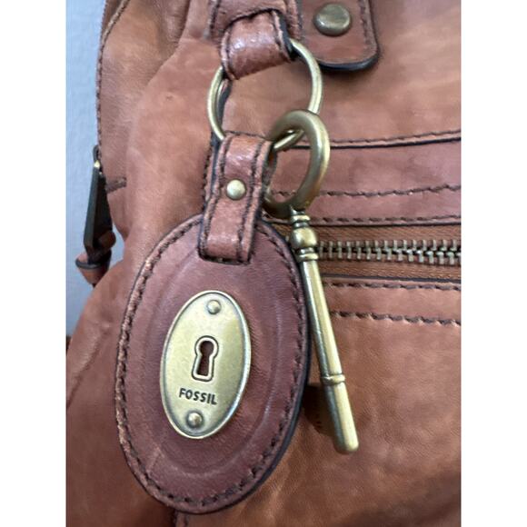 Fossil Long Live Vintage Tan Leather Convertible Backpack main image 4